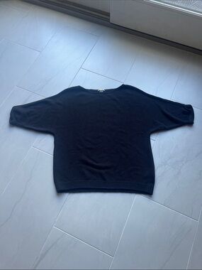 Black Dolman Sleeve Lightweight Sweater
